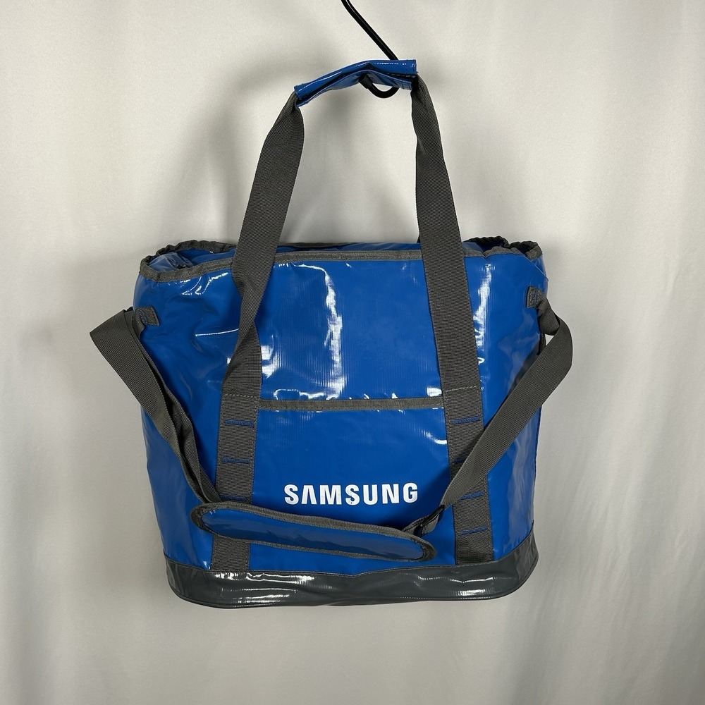 Samsung Large Insulated Blue Cooler Bag Zip Up, Handles & Shoulder Strap 18x13x8 - Picture 11 of 11